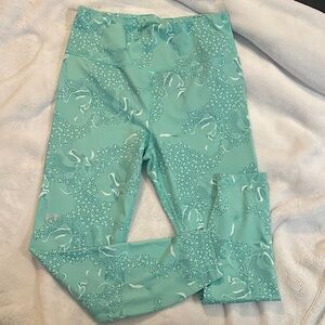 Women’s  Mint Green Patterned Active Leggings
